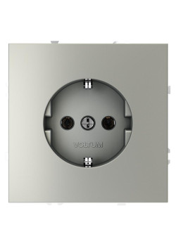 Розетка 1-м СП S70 16А с заземл. механизм сталь Voltum VLS040105