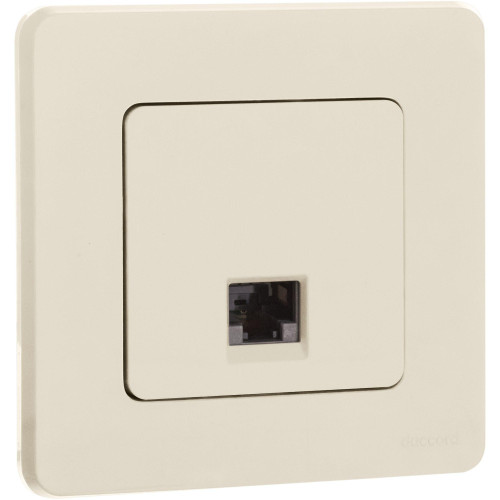Розетка компьютерная/ Розетка компьютерная RJ-45 категория 6 UTP слоновая кость INSPIRIA