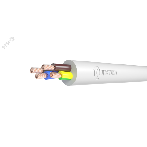 Провод ПВС 3х1,5+1х1,5 белый