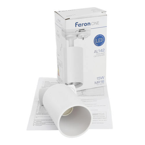 Светильник Feron.ONE AL142 трековый однофазный на шинопровод под лампу GU10, белый