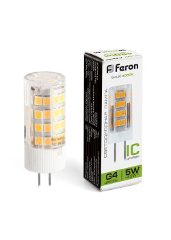 Лампа светодиодная Feron LB-432 G4 5W 175-265V 4000K