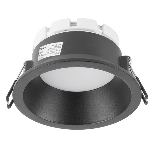Светильник потолочный встраиваемый, 15W 230V GX53, черный, круг, без лампы, DL512 Светильник потолочный встраиваемый, 15W 230V GX53, черный, круг, без лампы, DL512