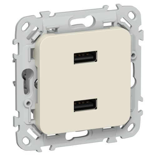 FLITE Розетка USB A+A 2,1А РЮ-2-ФлСл сливочный IEK
