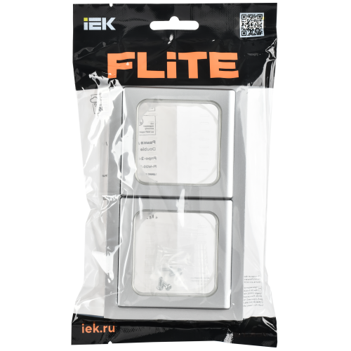 FLITE Рамка 2-местная IP55 Рпро-2-55-ФлА алюминий IEK FLITE Рамка 2-местная IP55 Рпро-2-55-ФлА алюминий IEK