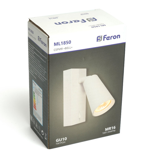 Светильник Feron ML1850 BELL, 35W, 230V, GU10, белый Светильник Feron ML1850 BELL, 35W, 230V, GU10, белый