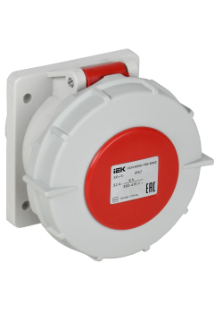 Розетка встраиваемая прямаяССИ-6242 32А-6ч 380В 3P+PE IP67 IEK