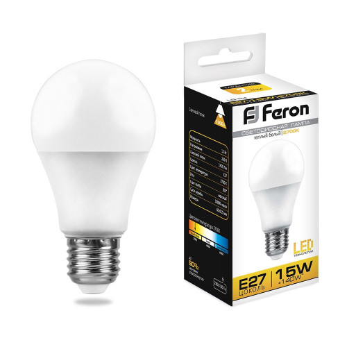 Лампа светодиодная Feron LB-94 Шар E27 15W 175-265V 2700K Лампа светодиодная Feron LB-94 Шар E27 15W 175-265V 2700K