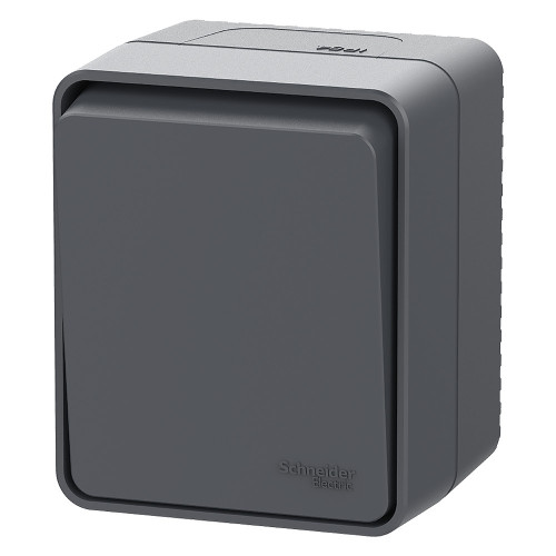 ATLASDESIGN PROFI IP54 О/У 1-клавишный ВЫКЛЮЧАТЕЛЬ КНОПОЧНЫЙ, сх.1, 10А, АНТРАЦИТ ATLASDESIGN PROFI IP54 О/У 1-клавишный ВЫКЛЮЧАТЕЛЬ КНОПОЧНЫЙ, сх.1, 10А, АНТРАЦИТ