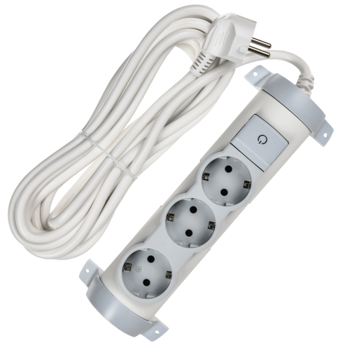 COMFORT Удлинитель У03К 3 места 2P+PE 5м 3х1,5мм2 16А белый IEK COMFORT Удлинитель У03К 3 места 2P+PE 5м 3х1,5мм2 16А белый IEK