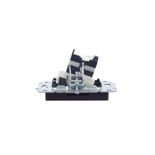 BRITE Розетка двойная RJ11+RJ45 кат.5E РК/Т12-БрЧ черный IEK BRITE Розетка двойная RJ11+RJ45 кат.5E РК/Т12-БрЧ черный IEK