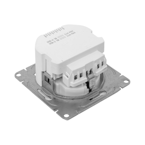 Механизм роз. с USB-A+С - 2шт, 16А, с з., со шт., бел. Эпика EKF Механизм роз. с USB-A+С - 2шт, 16А, с з., со шт., бел. Эпика EKF