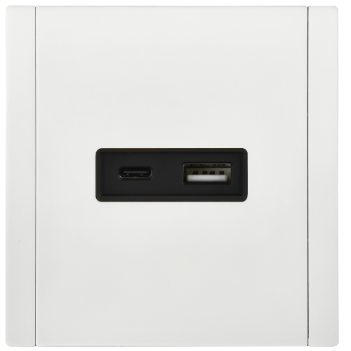 FORTE&PIANO Розетка USB A+C 3,1А FP250M металл белый IEK