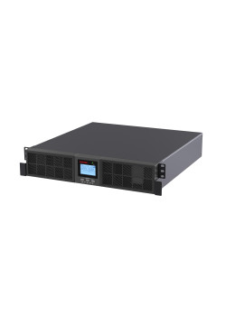 Онлайн ИБП ДКС серии Смолл Рэкмаунт (Small Rackmount), 1000 ВА/1000 Вт,1/1, 6xIEC C13, 1хIEC C19, EPO, USB, RS-232, Rack 2U, з/у 6А, без АКБ