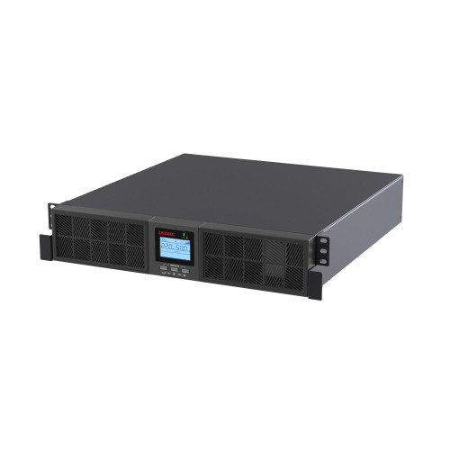 Онлайн ИБП ДКС серии Смолл Рэкмаунт (Small Rackmount), 1000 ВА/1000 Вт,1/1, 6xIEC C13, 1хIEC C19, EPO, USB, RS-232, Rack 2U, з/у 6А, без АКБ