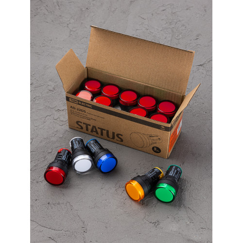 STATUS Лампа сигнальная AD-22DS, LED, d22 мм, 24-440 В AC/DC, IP65, красный TDM STATUS Лампа сигнальная AD-22DS, LED, d22 мм, 24-440 В AC/DC, IP65, красный TDM