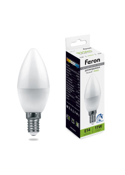 Лампа светодиодная диммируемая Feron LB-771 Свеча E14 11W 230V 4000K