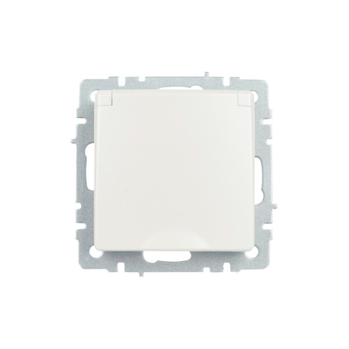 BRITE Розетка 1-местная с заземлением с защитными шторками и крышкой 16А IP20 РСбш10-3-БрЖ жемчуг IEK BRITE Розетка 1-местная с заземлением с защитными шторками и крышкой 16А IP20 РСбш10-3-БрЖ жемчуг IEK