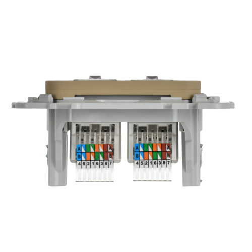 FLITE Розетка 2-местная компьютерная RJ45 категория 5Е UTP РК5е-2-0-ФлХ хаки IEK
