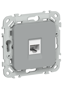 FLITE Розетка компьютерная RJ45 категория 6 UTP РК6-1-0-ФлС серый IEK