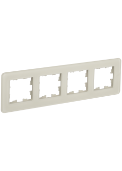BRITE Рамка 4-местная РУ-4-2-Бр стекло песчаный RE IEK