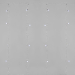 Гирлянда светодиодная занавес 1.5х1.5м 64 LED бел. прозр. ПВХ IP20 свечение с динамикой 220В не соединяется с контроллером Neon-Night 235-405