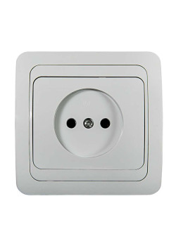Розетка 1-м СП Classico 2022 16А IP20 бел. ASD / IN HOME 4680005959891