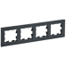 BRITE Рамка 4 -местная РУ-4-2-БрЧ стекло черный IEK BRITE Рамка 4 -местная РУ-4-2-БрЧ стекло черный IEK