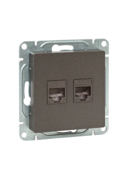 Механизм роз., RJ45 - 2шт, (cat5), мокко., Эпика EKF