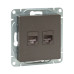 Механизм роз., RJ45 - 2шт, (cat5), мокко., Эпика EKF Механизм роз., RJ45 - 2шт, (cat5), мокко., Эпика EKF