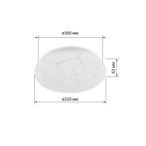 Светильник LED потолочный ДПБ 03, 24 Вт, 6000 К, Геометрия, терм. упак., TDM