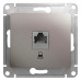 GLOSSA РОЗЕТКА компьютерная RJ45 кат. 5e, механизм, ПЛАТИНА GLOSSA РОЗЕТКА компьютерная RJ45 кат. 5e, механизм, ПЛАТИНА
