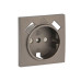 Валенсия лиц. панель розетки 1-местной с/з 16А графит с защ. штор. с 2 USB 2,1А EKF Валенсия лиц. панель розетки 1-местной с/з 16А графит с защ. штор. с 2 USB 2,1А EKF