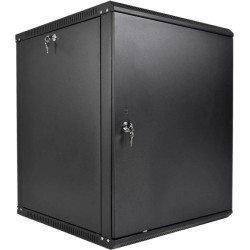 Шкаф коммутационный ЦМО ШРН-Эконом (ШРН-Э-12.650.1-9005) настенный 12U 600x650мм пер.дв.металл 65кг черный 600мм 23.22кг 180град. 608мм IP20 металл