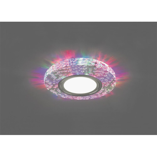 Светильник встраиваемый с разноцветной LED подсветкой Feron CD953 потолочный MR16 G5.3, прозрачный Светильник встраиваемый с разноцветной LED подсветкой Feron CD953 потолочный MR16 G5.3, прозрачный