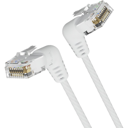 Патч-корд Vention прямой UTP cat.6a, RJ45 угол 90 - 0,5м. Белый