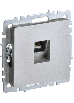 BRITE Розетка компьютерная RJ45 кат.6 РК11-БрА алюминий IEK