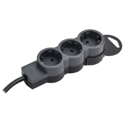 STANDARD Удлинитель У03 3 места 2P+PE 5м 3х1,5мм2 16А черный IEK