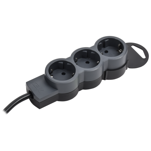 STANDARD Удлинитель У03 3 места 2P+PE 5м 3х1,5мм2 16А черный IEK