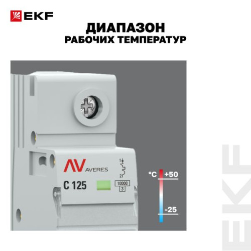 AV-125 1P 125A (C) 10kA EKF AVERES AV-125 1P 125A (C) 10kA EKF AVERES