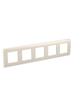 Рамка на 2+2+2+2+2 модуля (пятиместная), слоновая кость, RAL9001