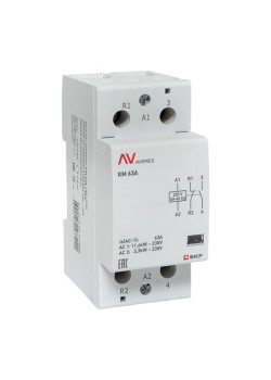 Контактор модульный КМ 63А 1NO+1NC 230В АС (2 мод.) AVERES EKF
