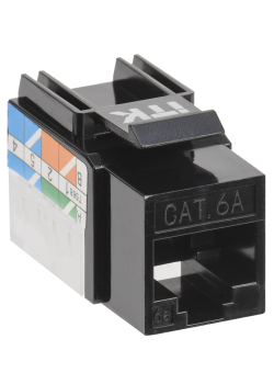 ITK Модуль Keystone Jack кат.6A UTP 110 IDC 90град чёрный