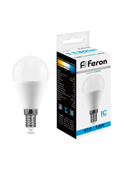 Лампа светодиодная Feron LB-950 Шарик E14 13W 175-265V 6400K