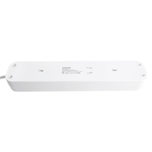 Удлинитель 4-местный с/з с выключ. STEKKER HM071-41-03 3x1мм2, 3м, 250В, 16А, 1USB+2C, 2.4A, сер Home, белый Удлинитель 4-местный с/з с выключ. STEKKER HM071-41-03 3x1мм2, 3м, 250В, 16А, 1USB+2C, 2.4A, сер Home, белый