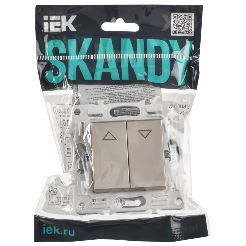 SKANDY Выключатель жалюзи 10А SK-V12Sh шампань IEK