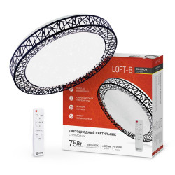 Светильник светодиодный COMFORT Loft-B 75Вт 230В 3000-6500К 6000лм 500х100мм с пультом ДУ IN HOME 4690612035116