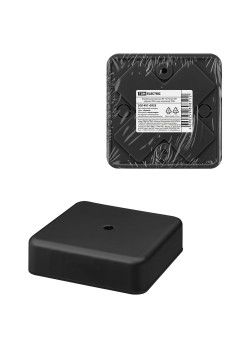 Коробка распаячная КР 75х75х20 ОП черная, IP40, инд. штрихкод TDM