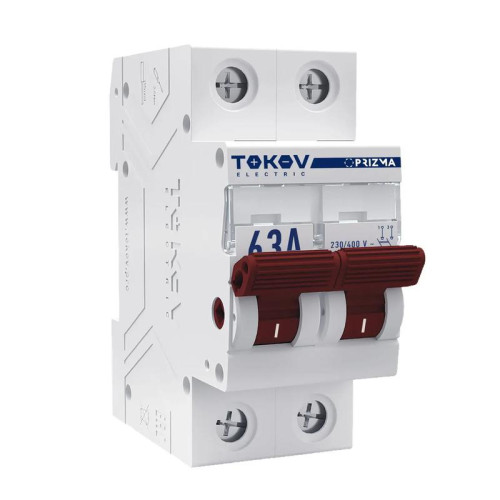 Выключатель нагрузки модульный 2П 63А TOKOV Electric TKE-PZ60-MDSI-2-63