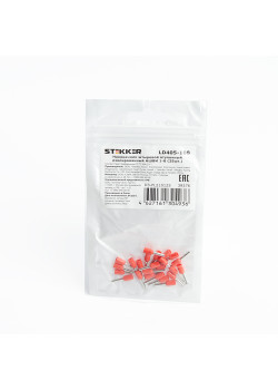 Наконечник штыревой втулочный изолированный НШВИ 1-8, LD405-108 (DIY упаковка 25 шт)