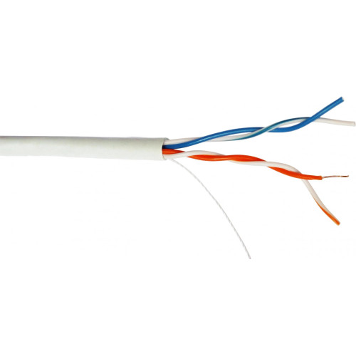 Кабель информационный Lanmaster TWT-5EUTP2-LSZH кат.5E UTP 2 пары 24AWG LSZH внутренний 305м белый Кабель информационный Lanmaster TWT-5EUTP2-LSZH кат.5E UTP 2 пары 24AWG LSZH внутренний 305м белый